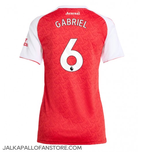 Arsenal Gabriel Magalhaes #6 Kotipaita Naisten 2025-26 Lyhythihainen Arsenal Gabriel Magalhaes #6 Kotipaita Naisten 2025-26 Lyhythihainen